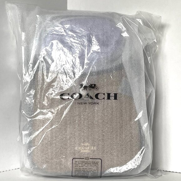 Coach Hadley Mini Crossbody CAL61 Leather Straw Black Shoulder Bag Toast ORGPKG - Picture 3 of 11